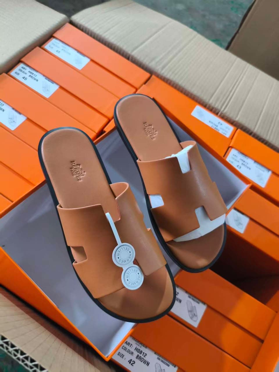 Hermes Stones slippers