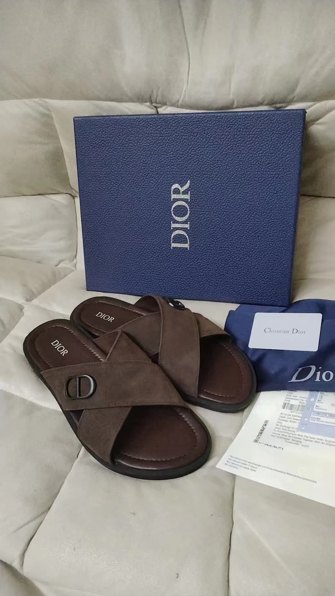 Brown Dior Slippers 