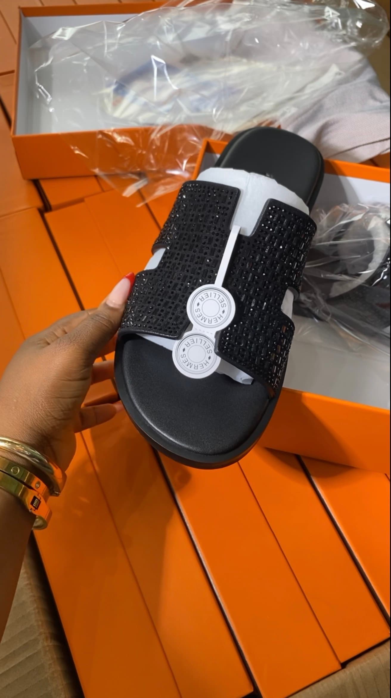 HERMES STONES SLIPPERS