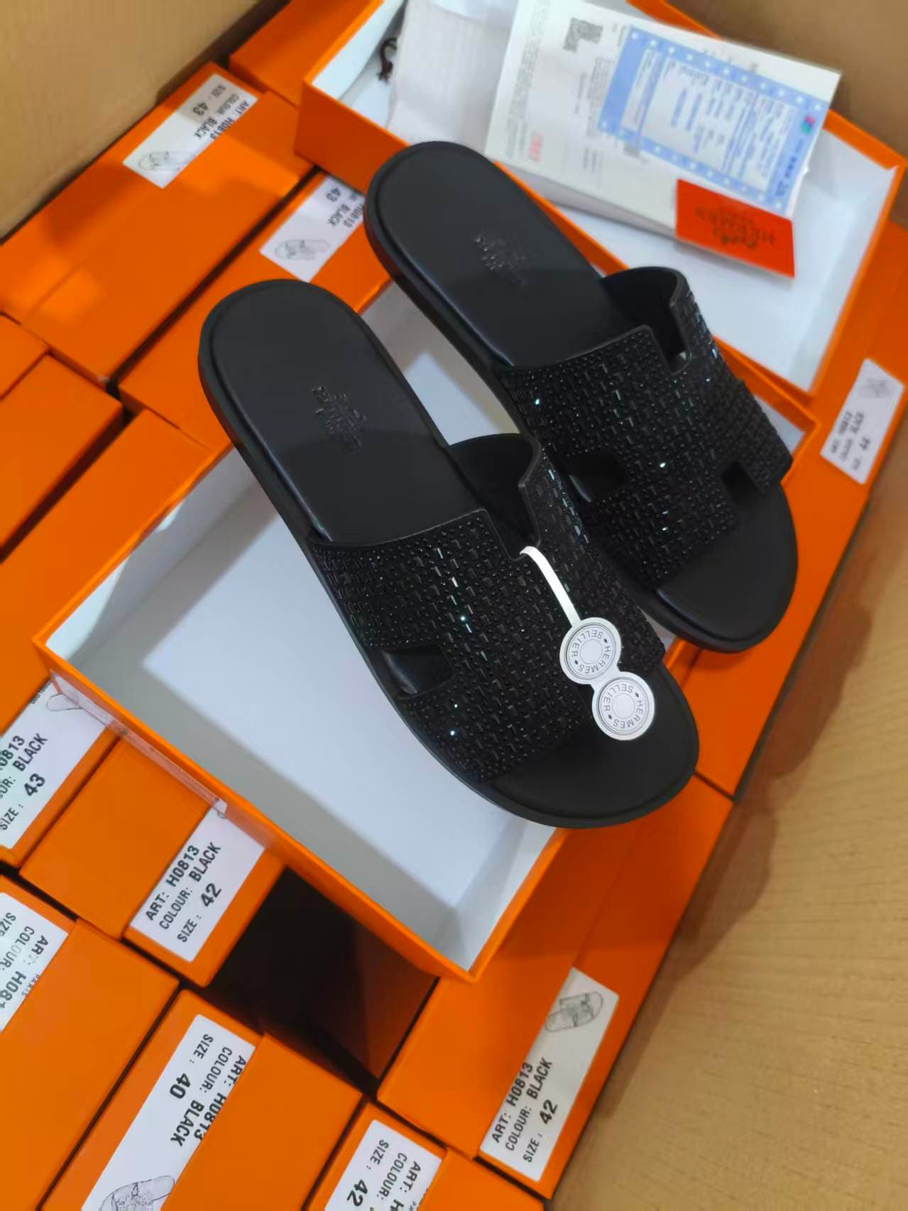 HERMES STONES SLIPPERS