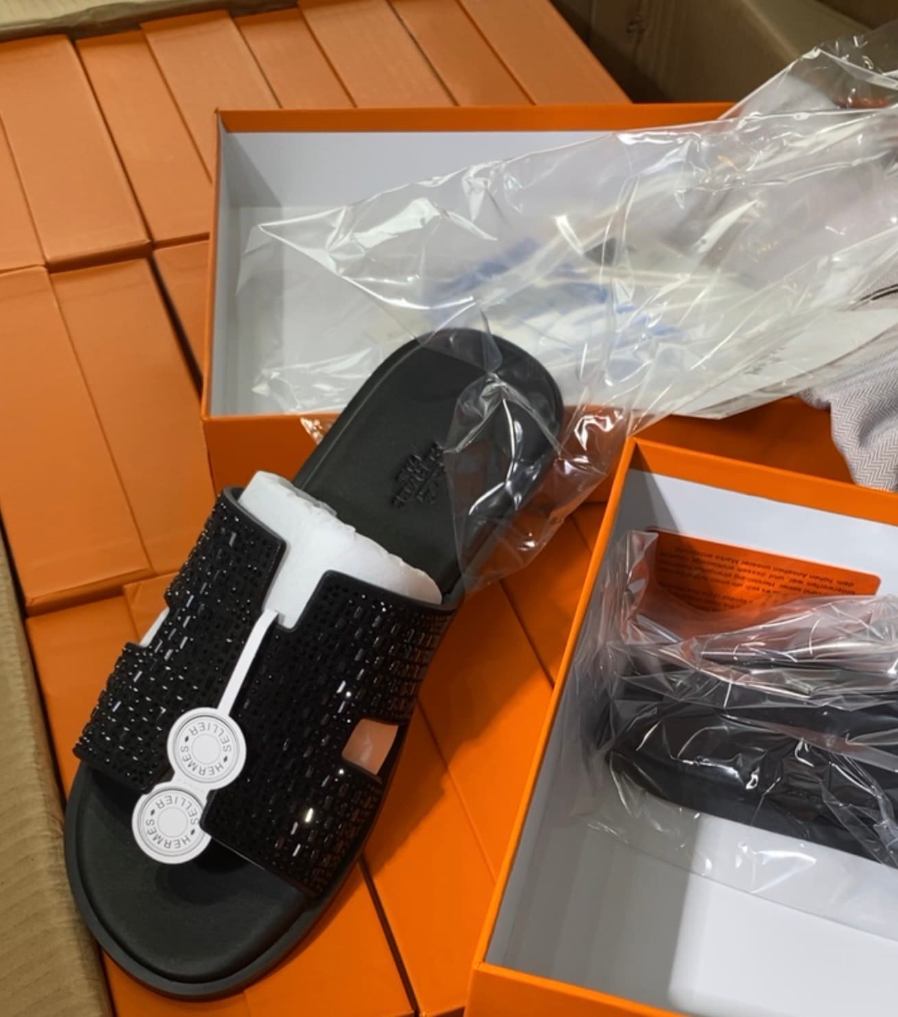 HERMES STONES SLIPPERS